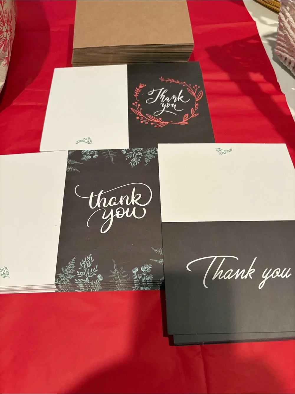 Lot of Floral  Botanical Thank You Cards T4